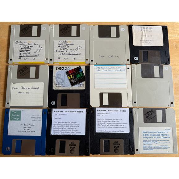 Lot of 12 Random Floppy Disks - Mystery Find! Used and Untested
